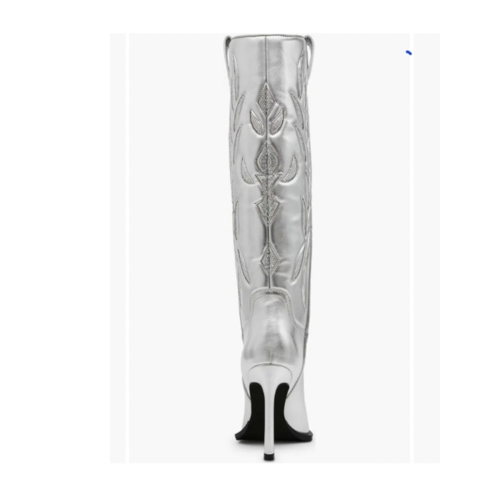 NWT โ๏ธ๐โ๏ธ Steve Madden Kinzee Rhinestone Stiletto Western Tall Dress Boots - Picture 4 of 9